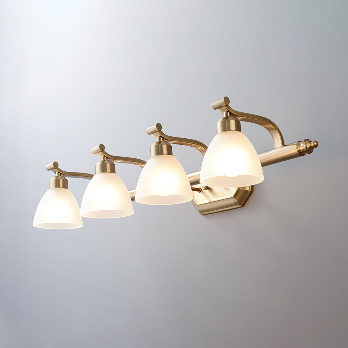 Colaeus Classic Art Bad-Glas-Wandleuchte