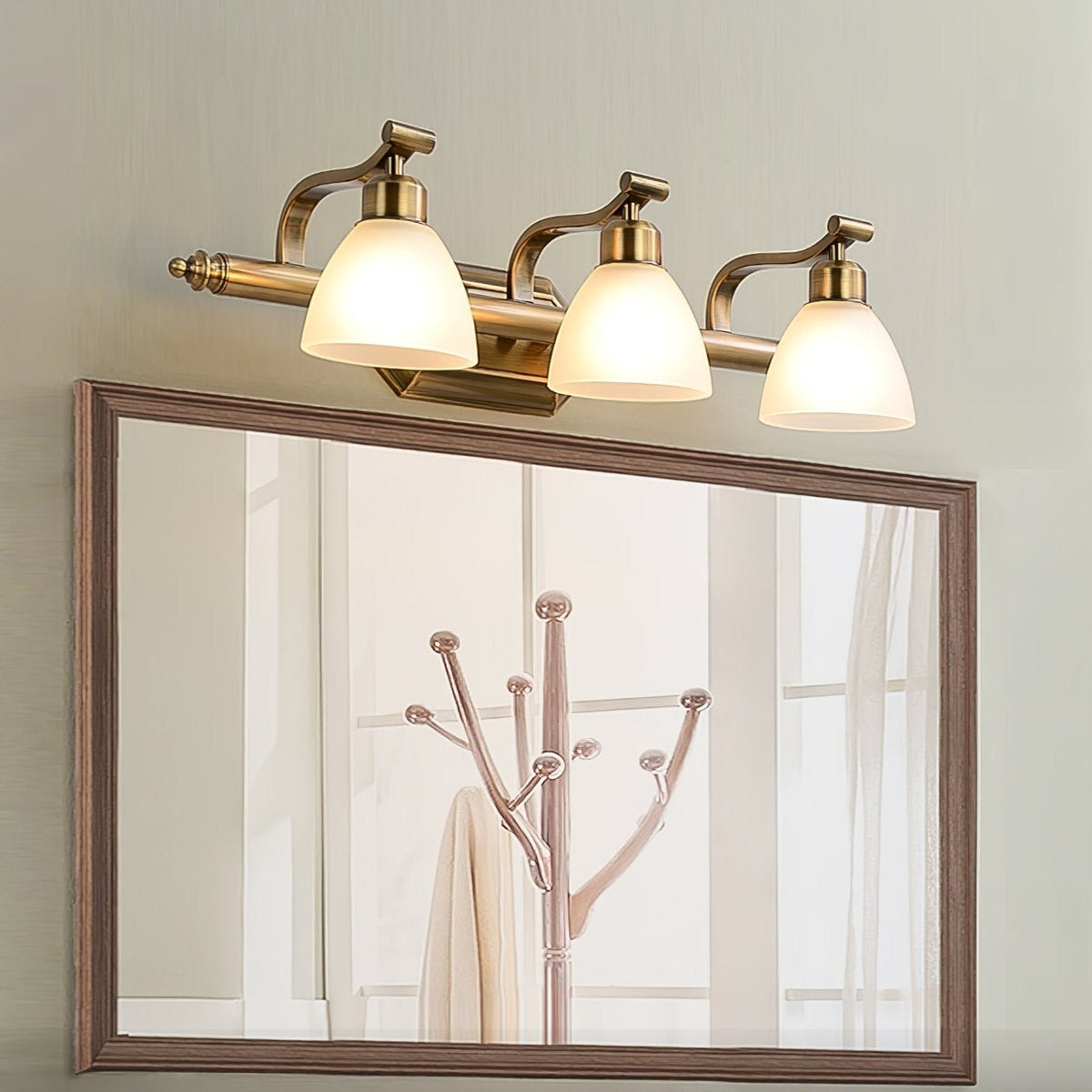 Colaeus Classic Art Bad-Glas-Wandleuchte
