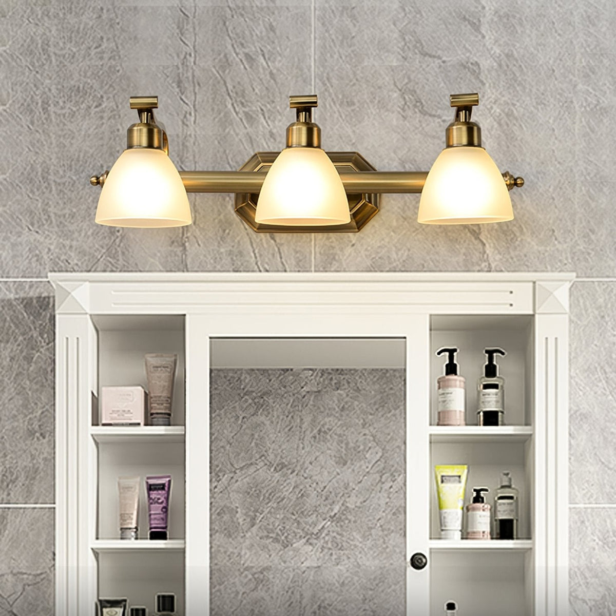 Colaeus Classic Art Bad-Glas-Wandleuchte