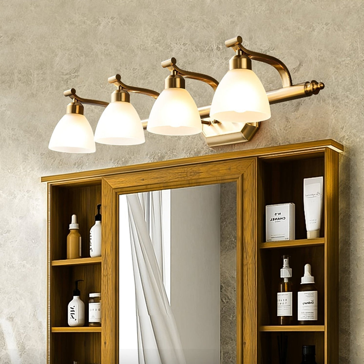 Colaeus Classic Art Bad-Glas-Wandleuchte