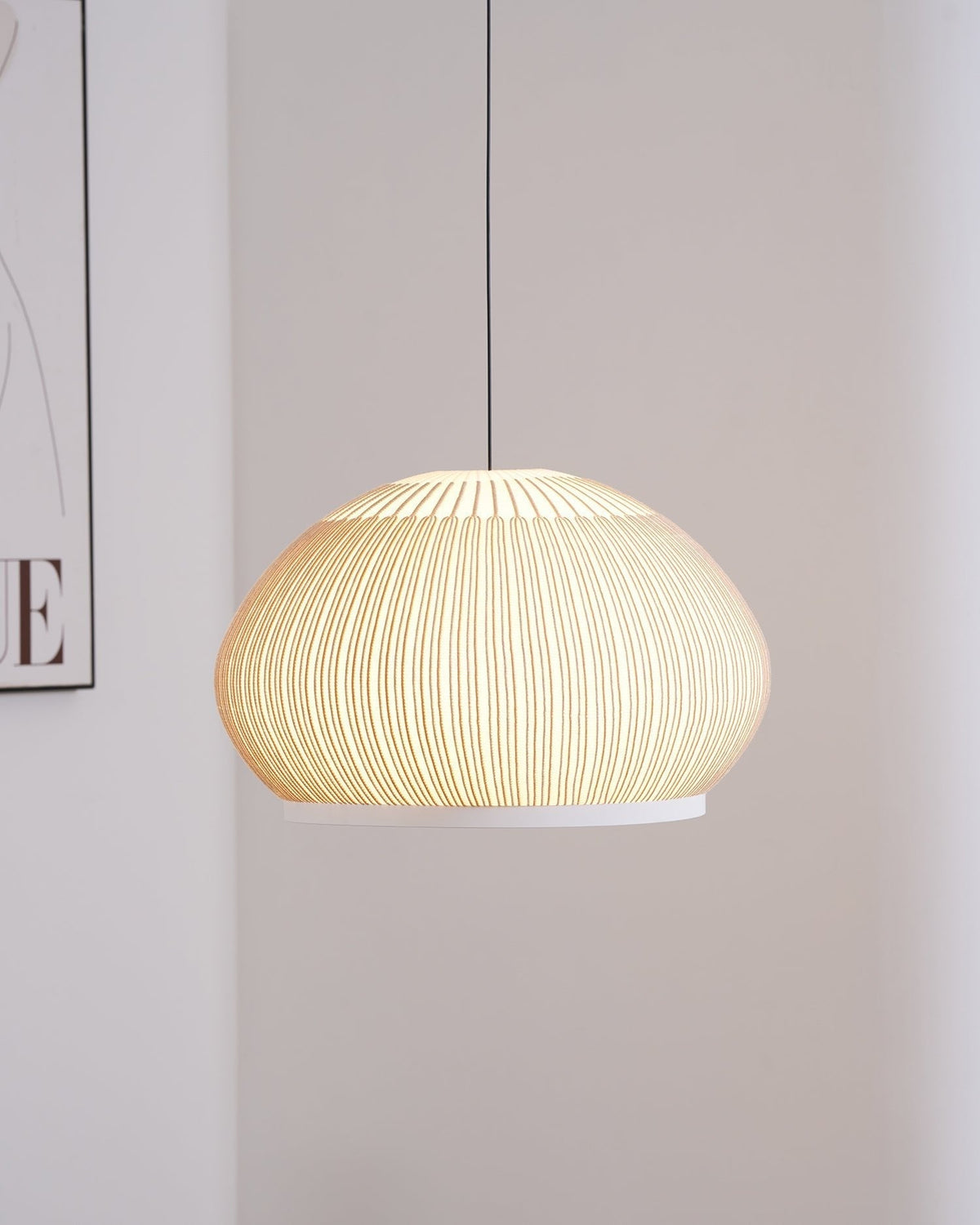 Lineiella Minimalistische Stoff-Pendelleuchte