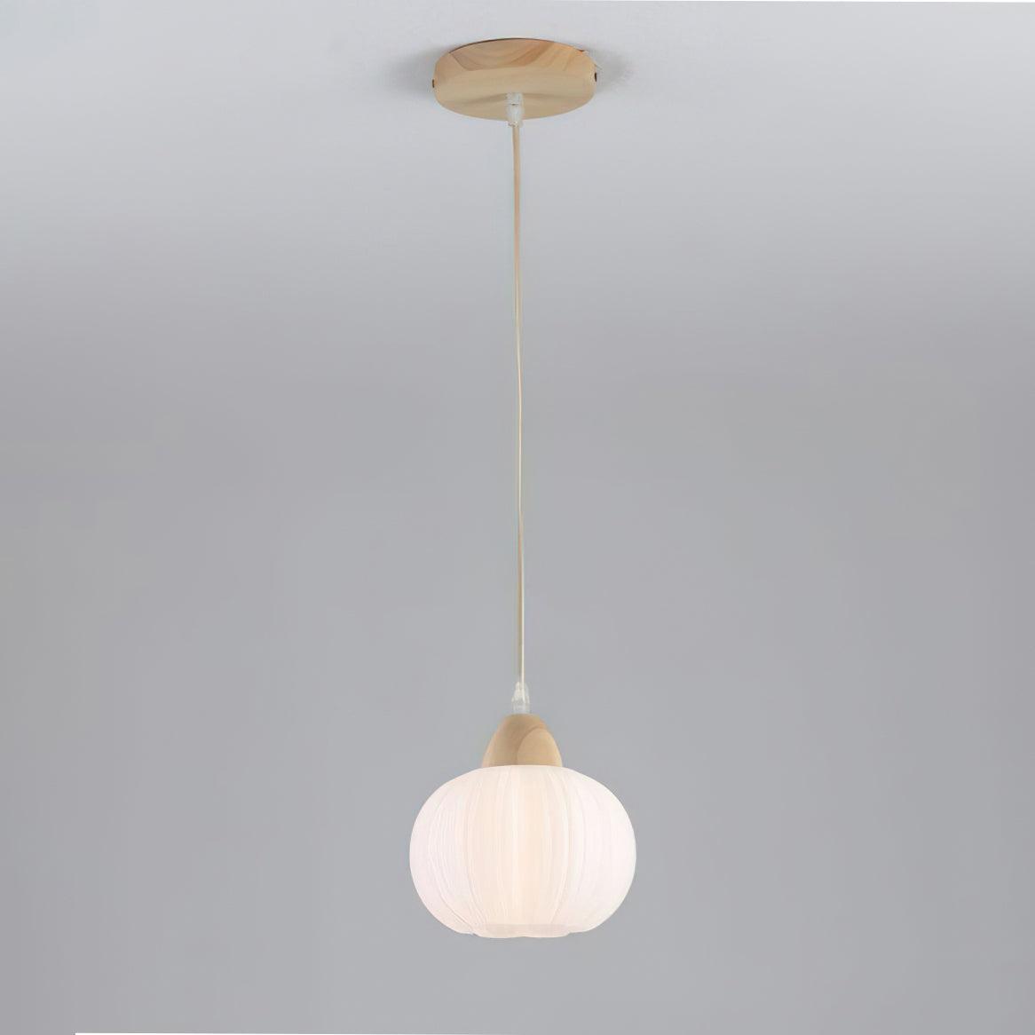 Pumpkin Pendelleuchte aus Holz im modernen Stil