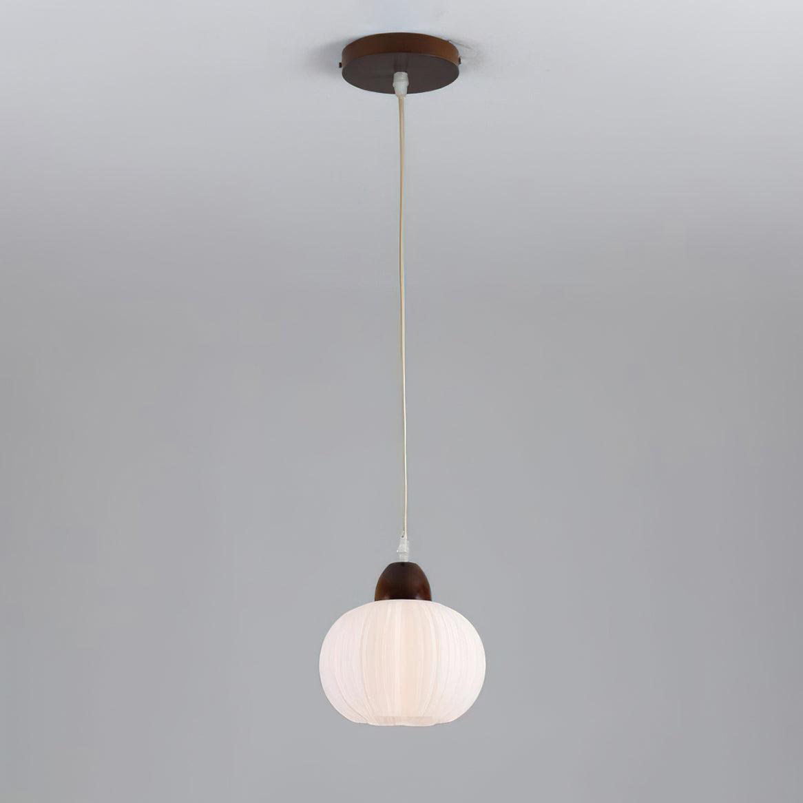 Pumpkin Pendelleuchte aus Holz im modernen Stil