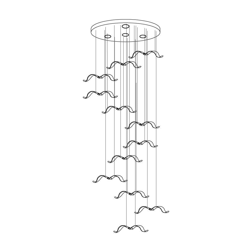 Faelis luxuriöser Kronleuchter aus Glas