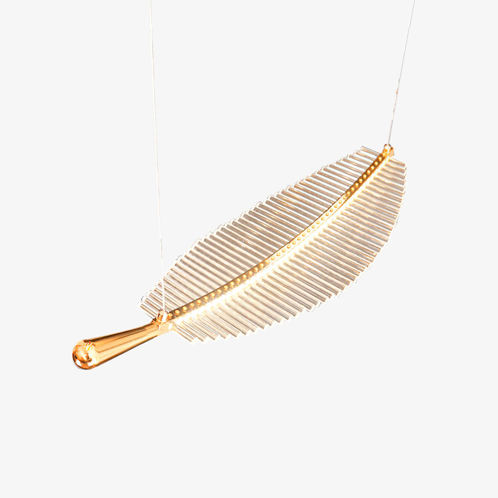 Kuo Kronleuchter aus Acryl in Gold mit zeitgenössischem Design