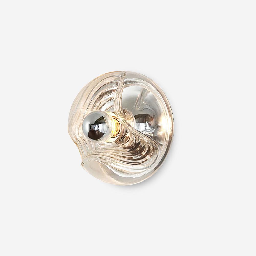 Wandleuchte Swirl Texture Transparent Bernsteinfarben Rauchgrau Moderner Akzent