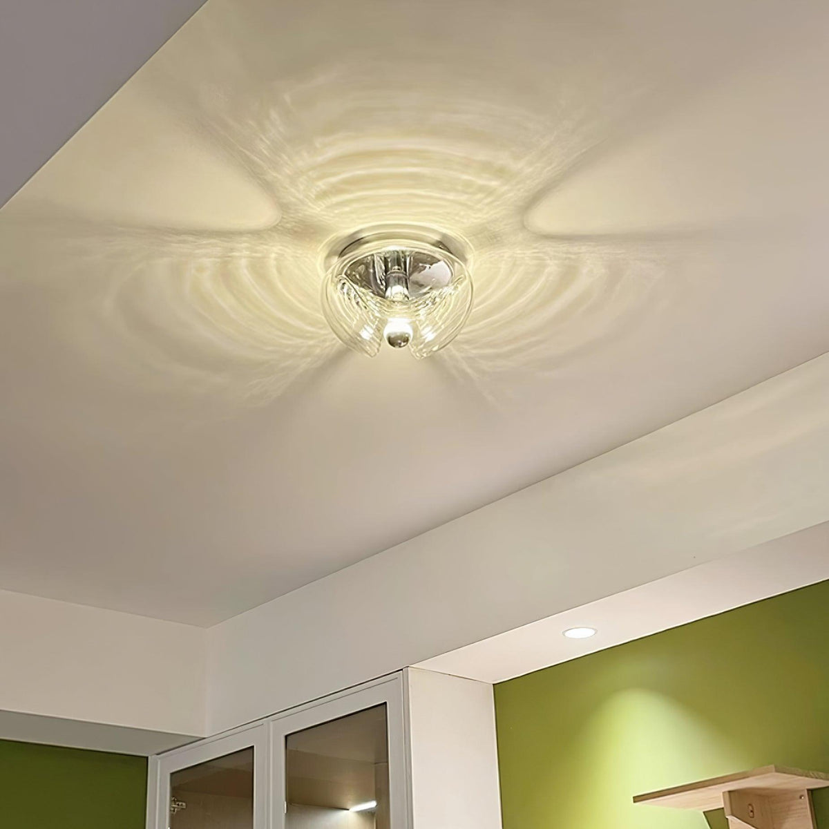 Wandleuchte Swirl Texture Transparent Bernsteinfarben Rauchgrau Moderner Akzent