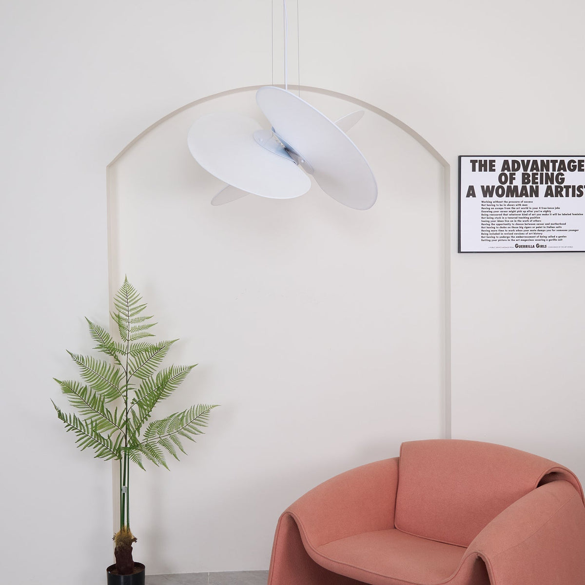 Whirl moderne Pendelleuchte aus Stoff