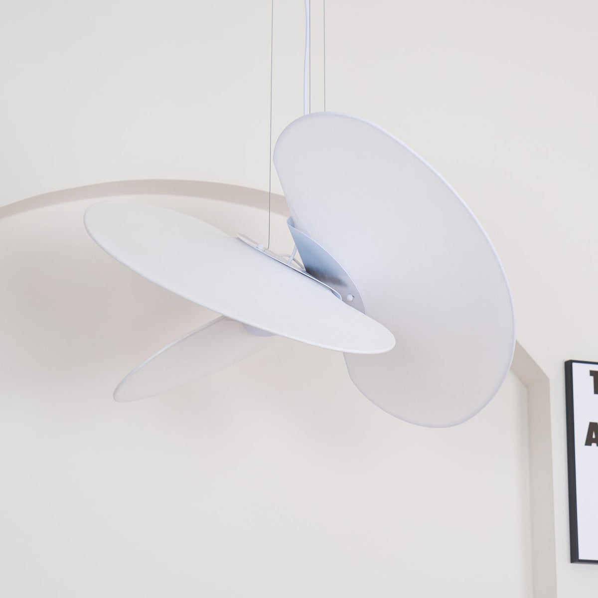 Whirl moderne Pendelleuchte aus Stoff
