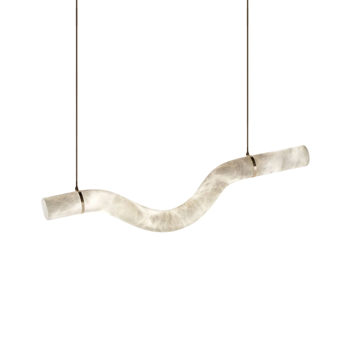 Liberty Kronleuchter gebogener Alabaster-Ribbon-Silhouette