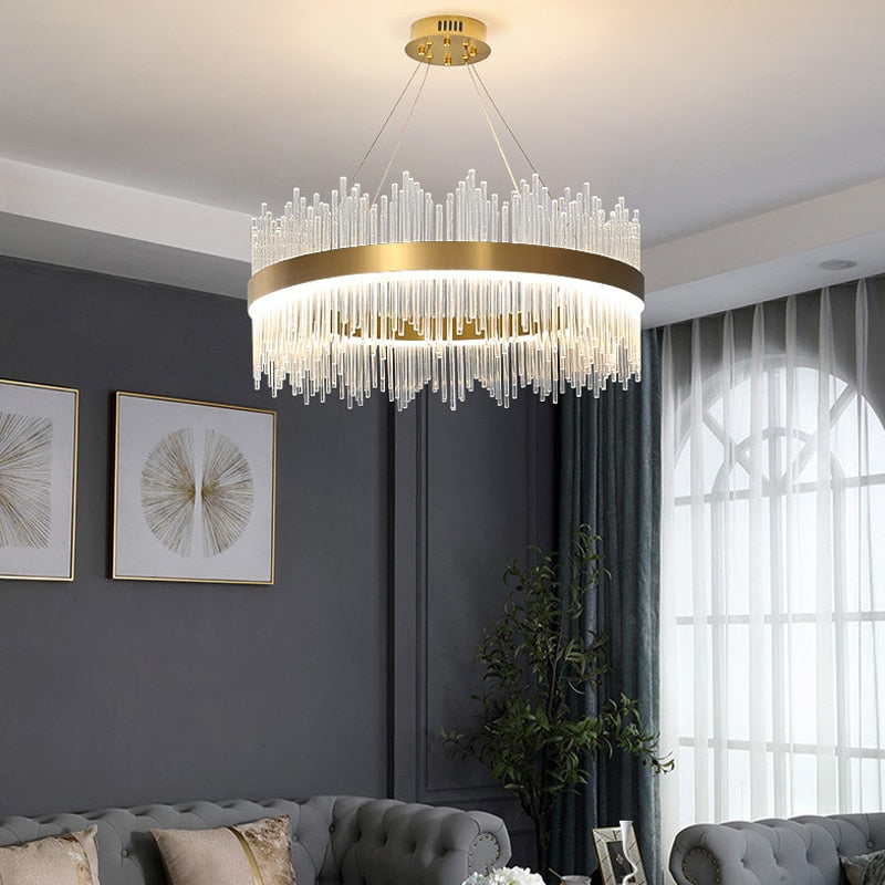 Kristy Modern LED Kronleuchter Dimmbar Wohnzimmer/Schlafzimmer Kristall