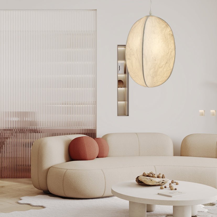 Dune Minimalistische Pendelleuchte aus Seide