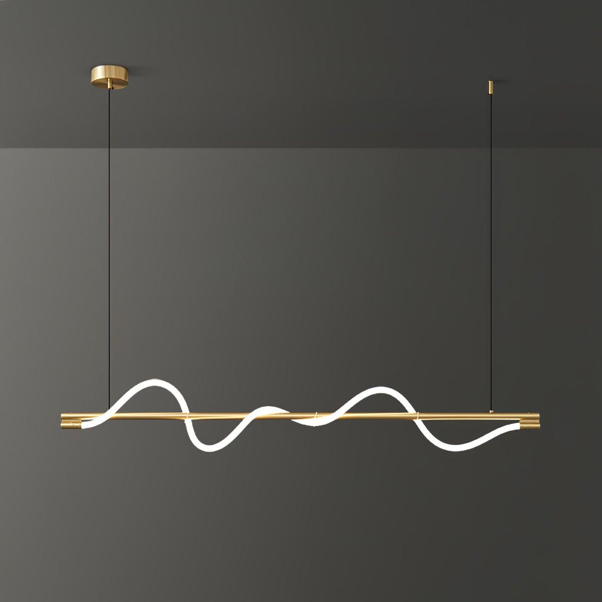 Pulse Minimalistische Pendelleuchte aus Messing