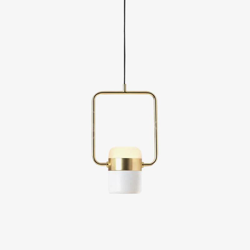 Lirael Pendelleuchte verstellbar aus Glas mit Messing