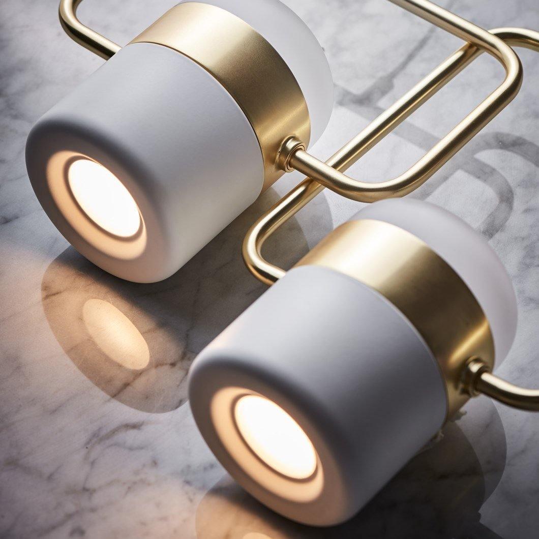 Lirael Pendelleuchte verstellbar aus Glas mit Messing