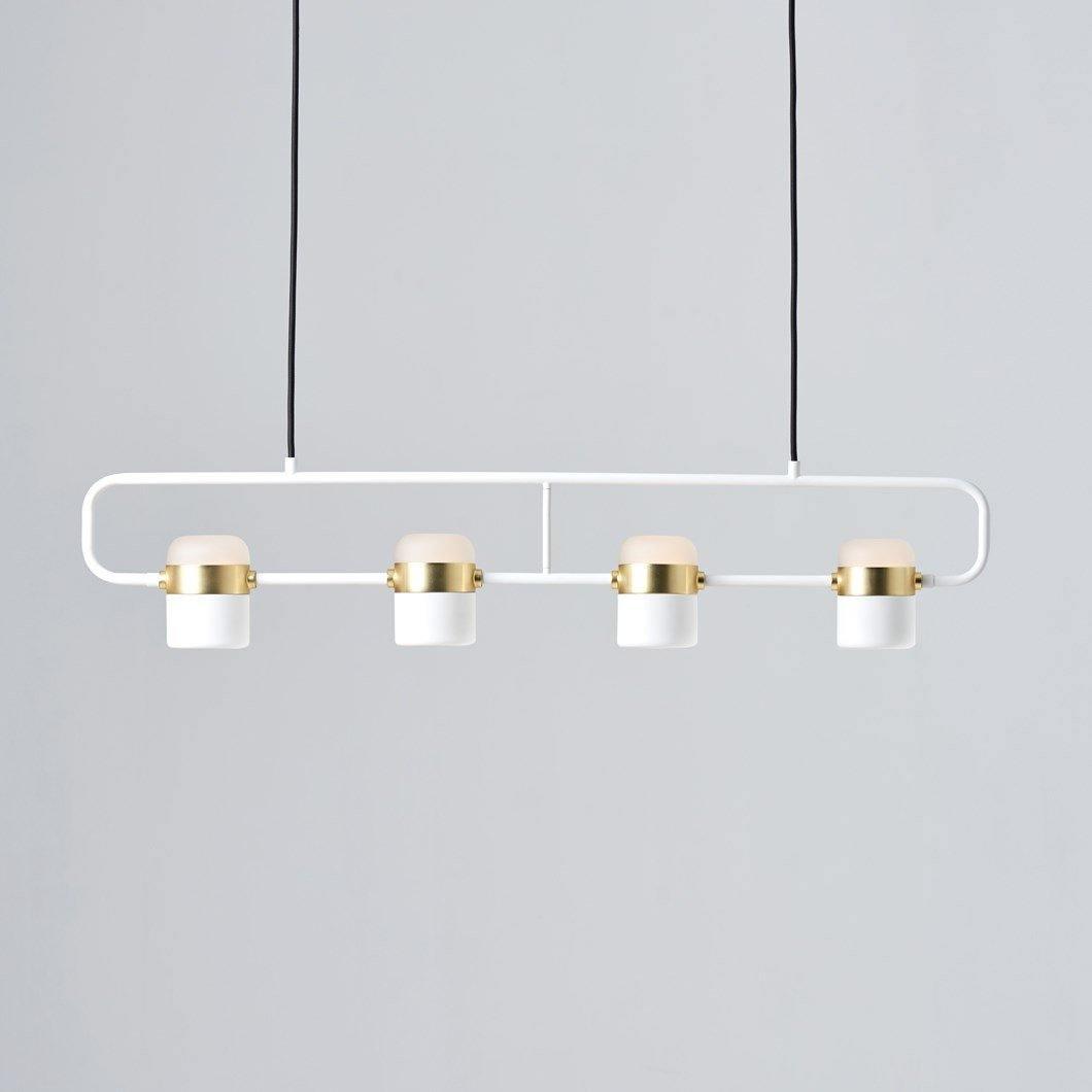 Lirael Pendelleuchte verstellbar aus Glas mit Messing