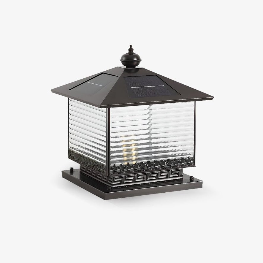 Syvenira Vintage Solar Pagoda-Glas-Außenleuchte