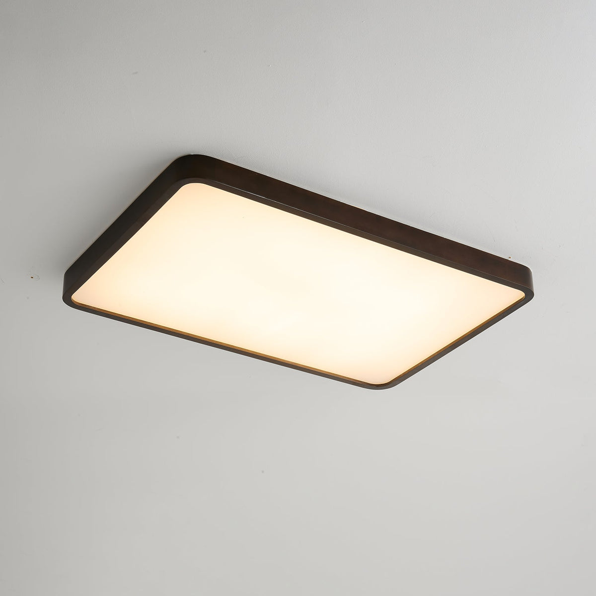 Rinirel zeitgenössische minimalistische rechteckige Deckenleuchte aus Holz