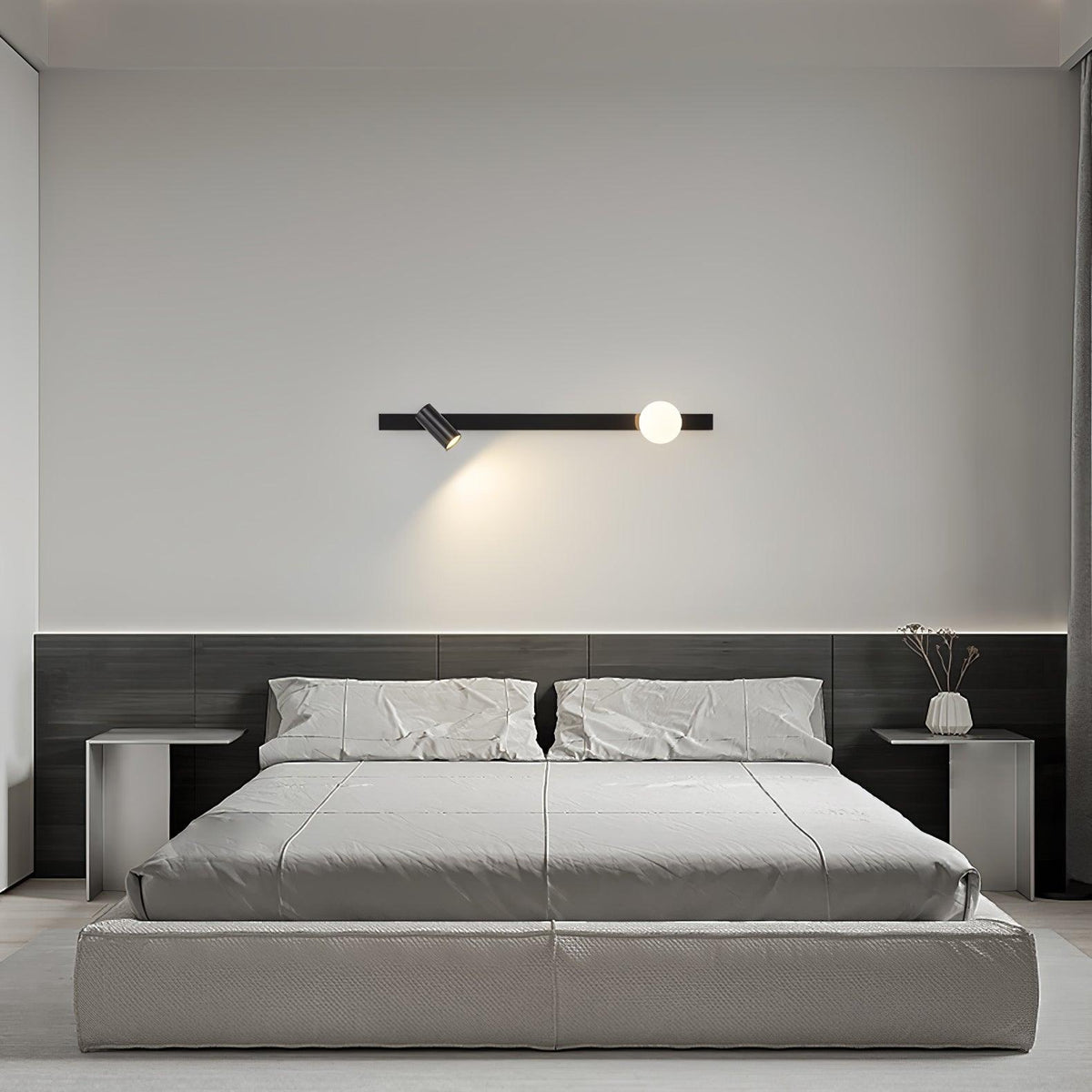 Aloz Messing-Glas-Minimalisten-Wandleuchte