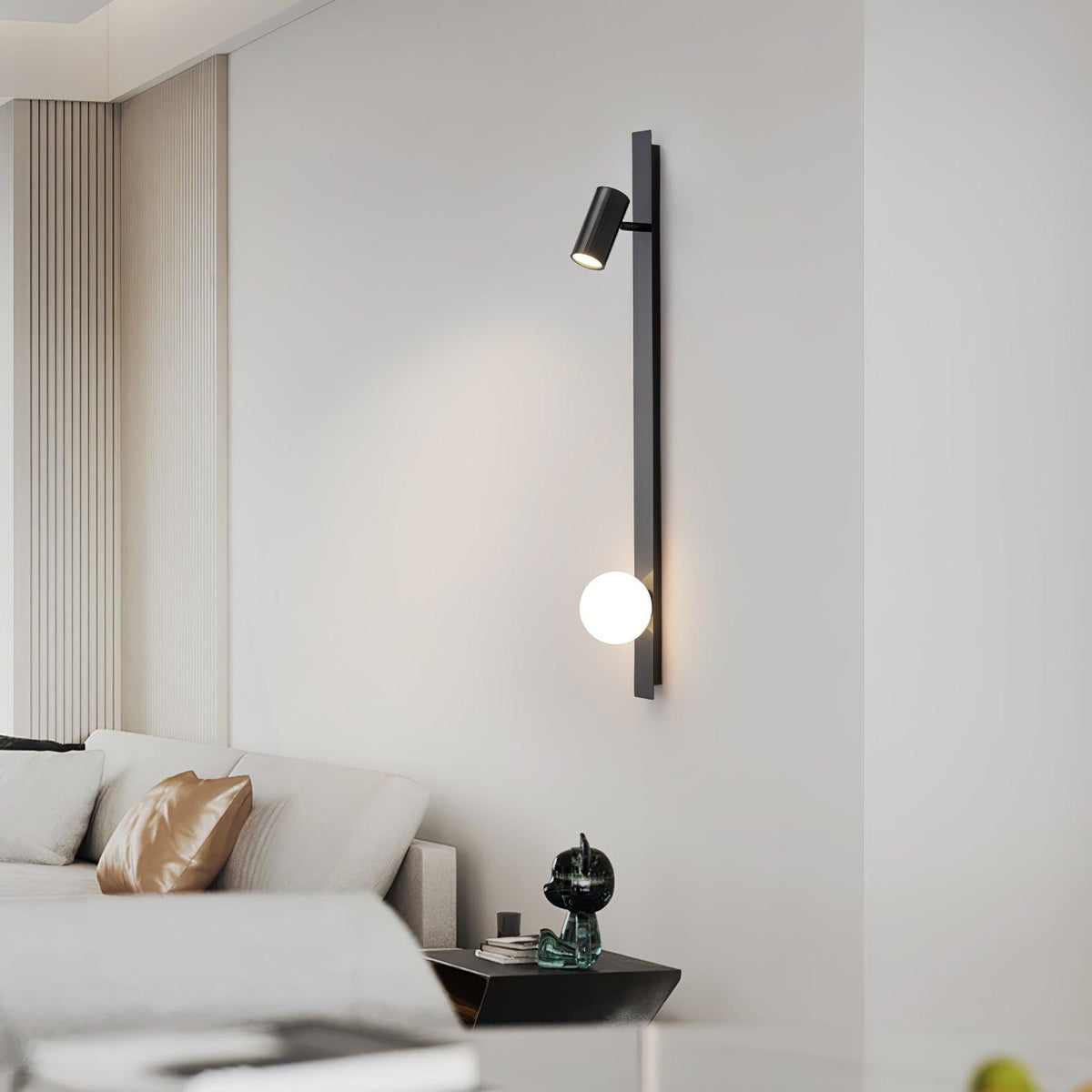 Aloz Messing-Glas-Minimalisten-Wandleuchte