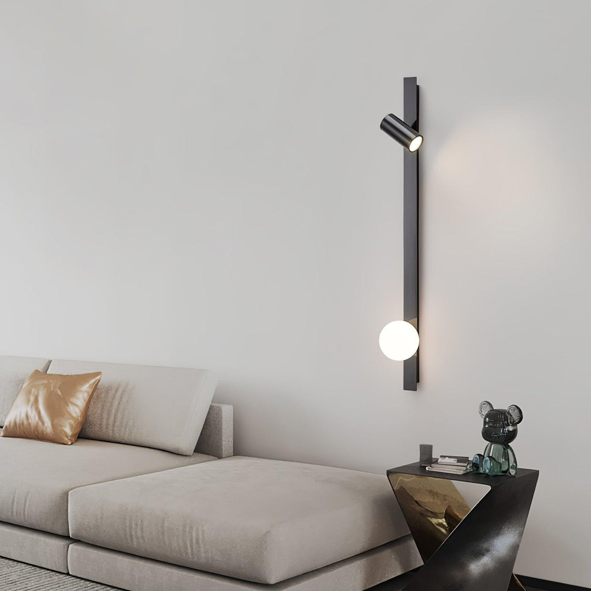 Aloz Messing-Glas-Minimalisten-Wandleuchte