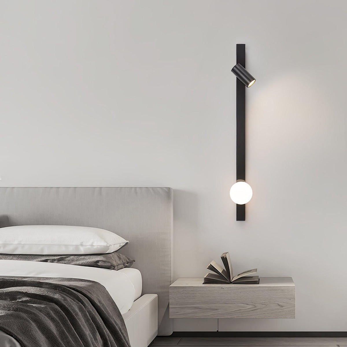 Aloz Messing-Glas-Minimalisten-Wandleuchte