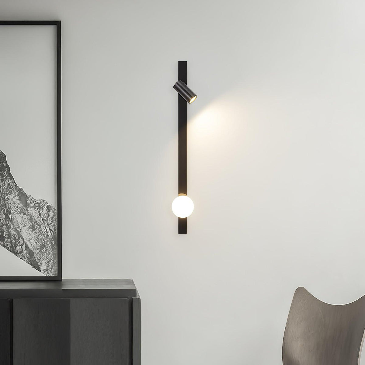 Aloz Messing-Glas-Minimalisten-Wandleuchte