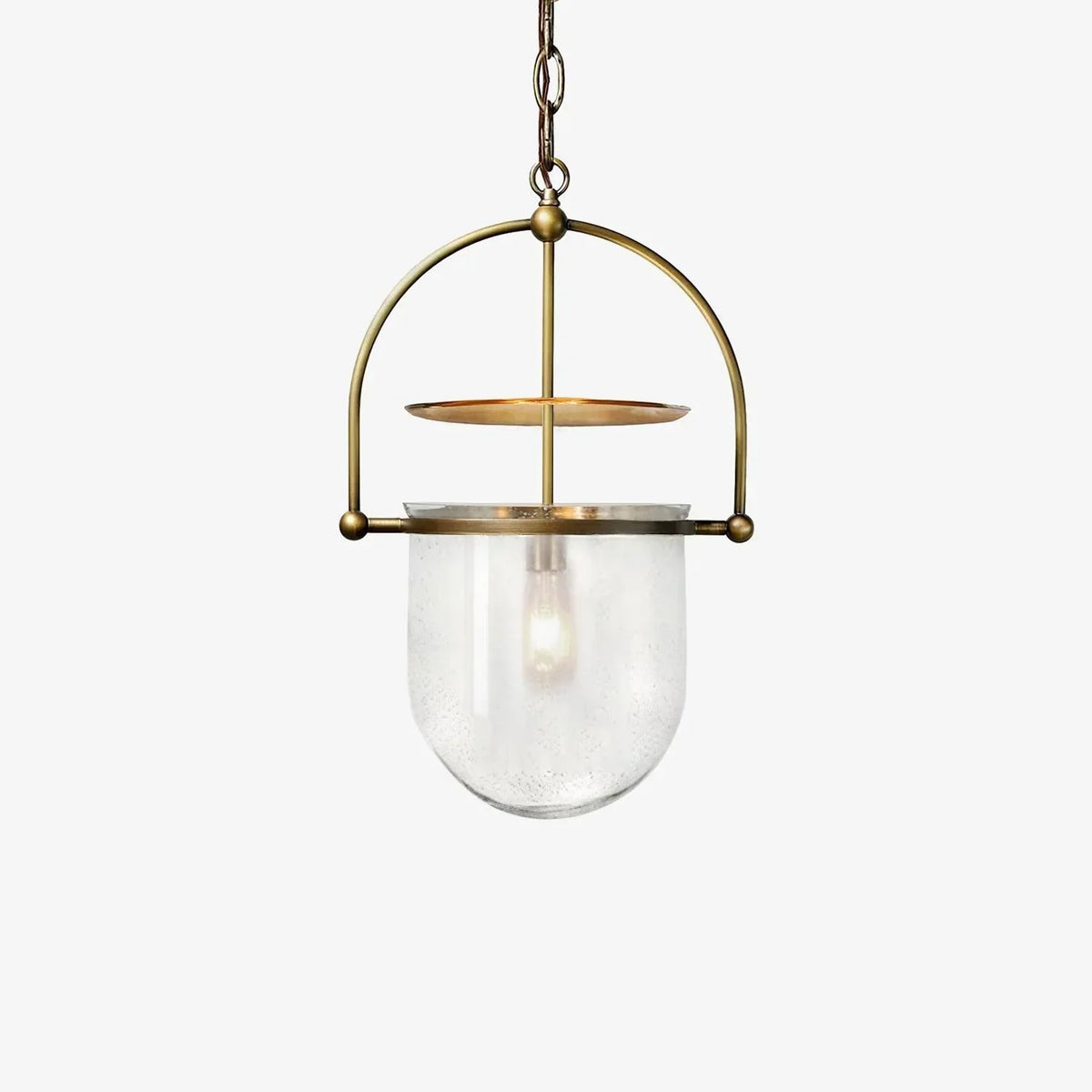 June Unusual Glass Amber Clear Pendant Light