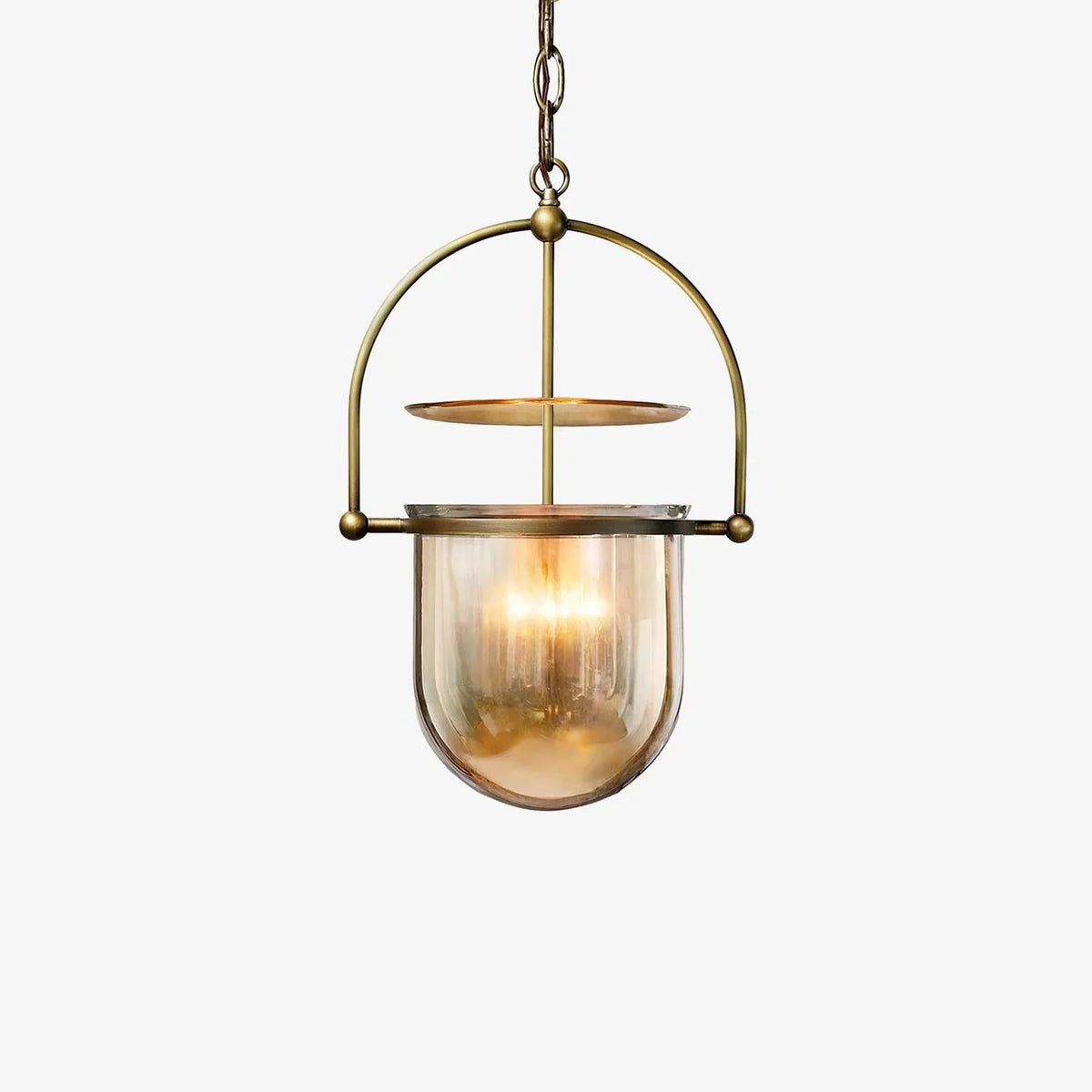 June Unusual Glass Amber Clear Pendant Light