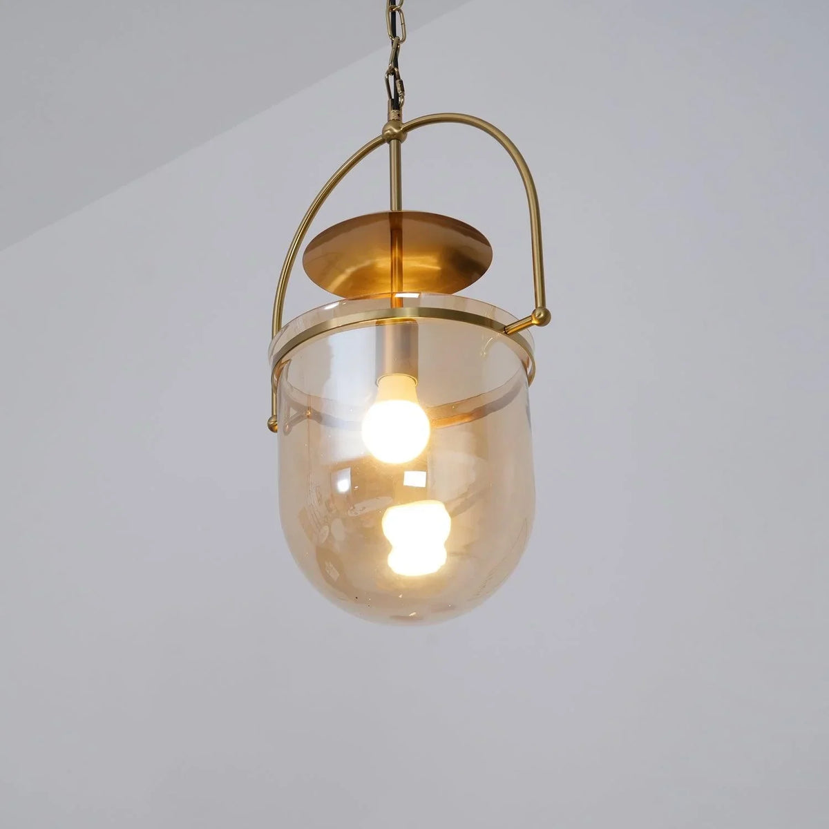 June Unusual Glass Amber Clear Pendant Light