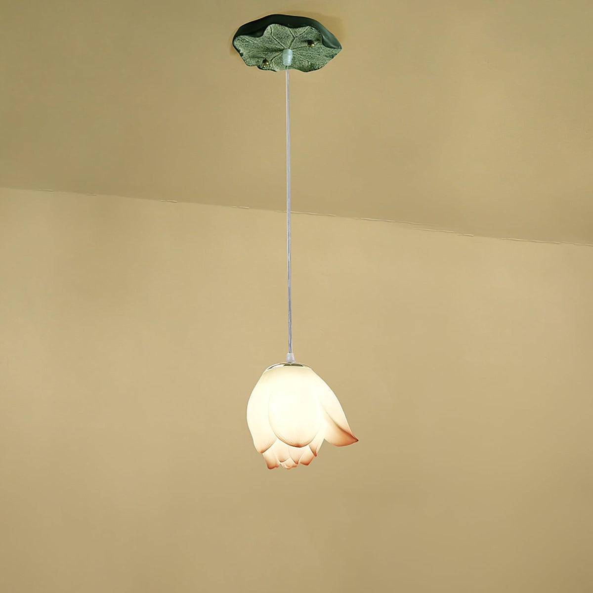 Rivinira Kronleuchter Lotus Floral Pendelleuchte Pink Weiß 7-Light