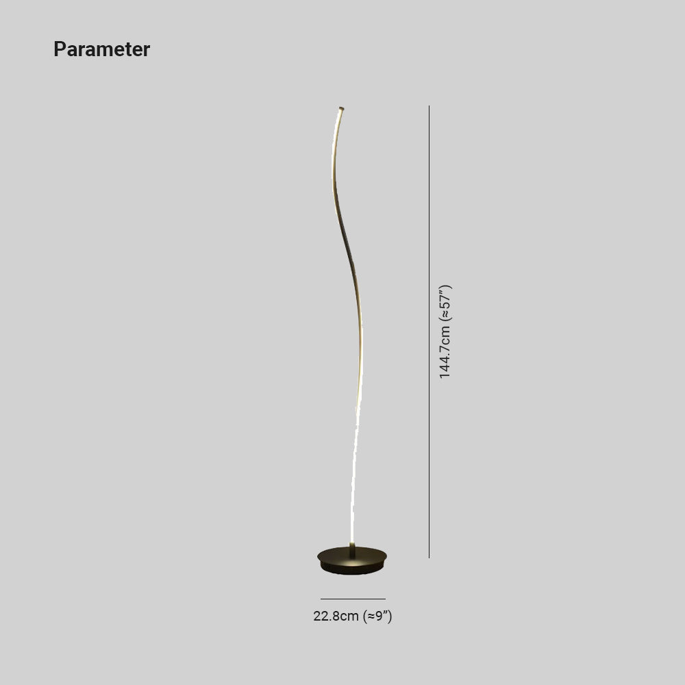 Arisha Modern Linear LED Stehlampe Schwarz/Weiß Wohn/Schlafzimmer Metall&Acryl