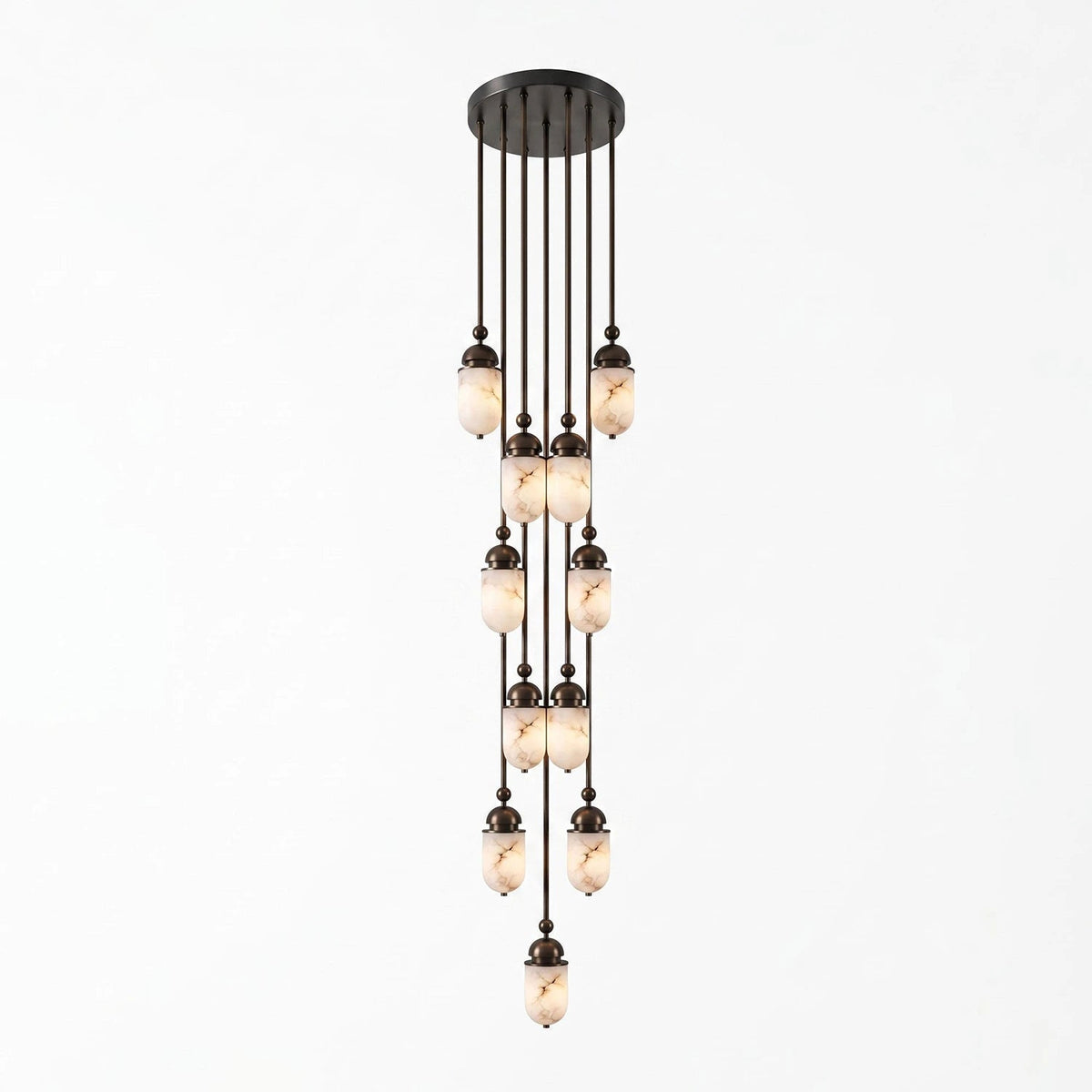 Whitcombe Pendelleuchte aus Alabasterholz