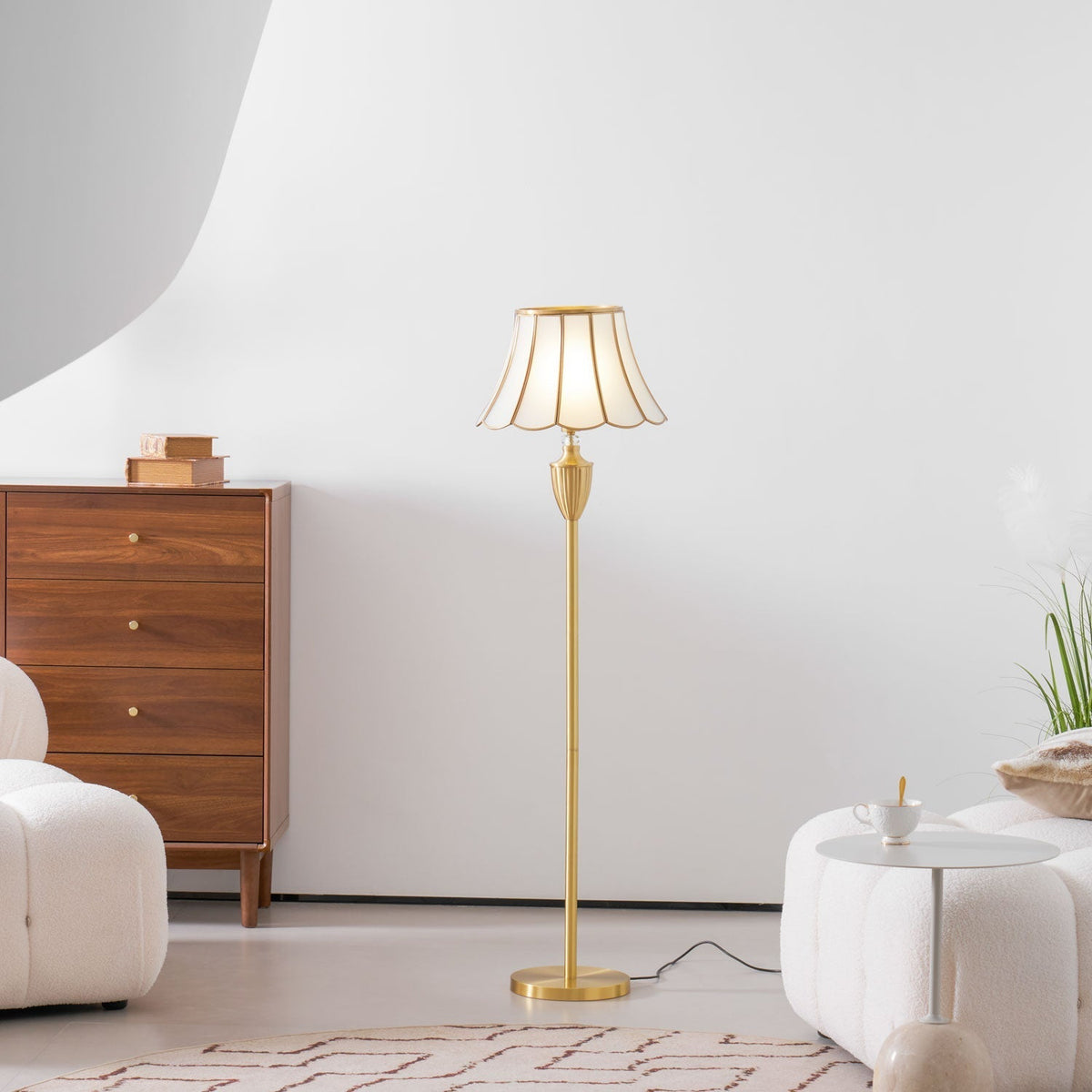 Caselette Messing luxuriöse Stehleuchte