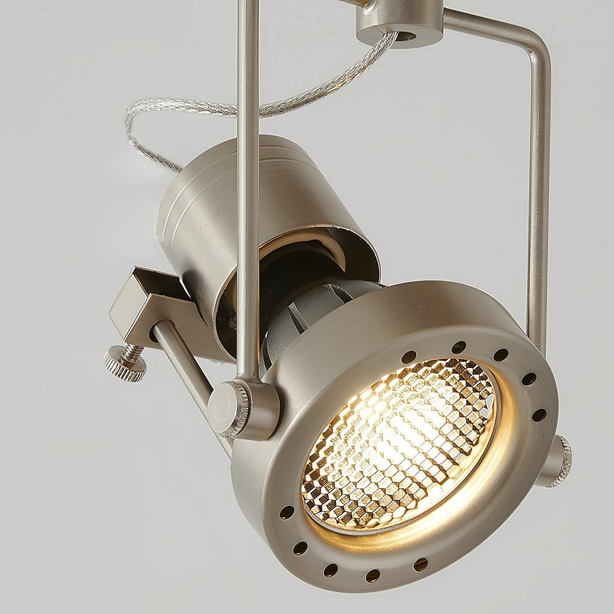 Keron Deckenleuchte aus Nickel im Industrie-Stil
