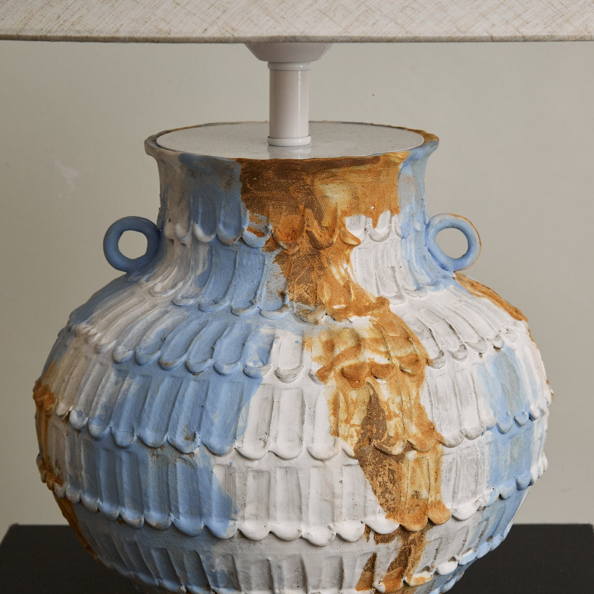 Artisan rustische Keramik-Tischlampe