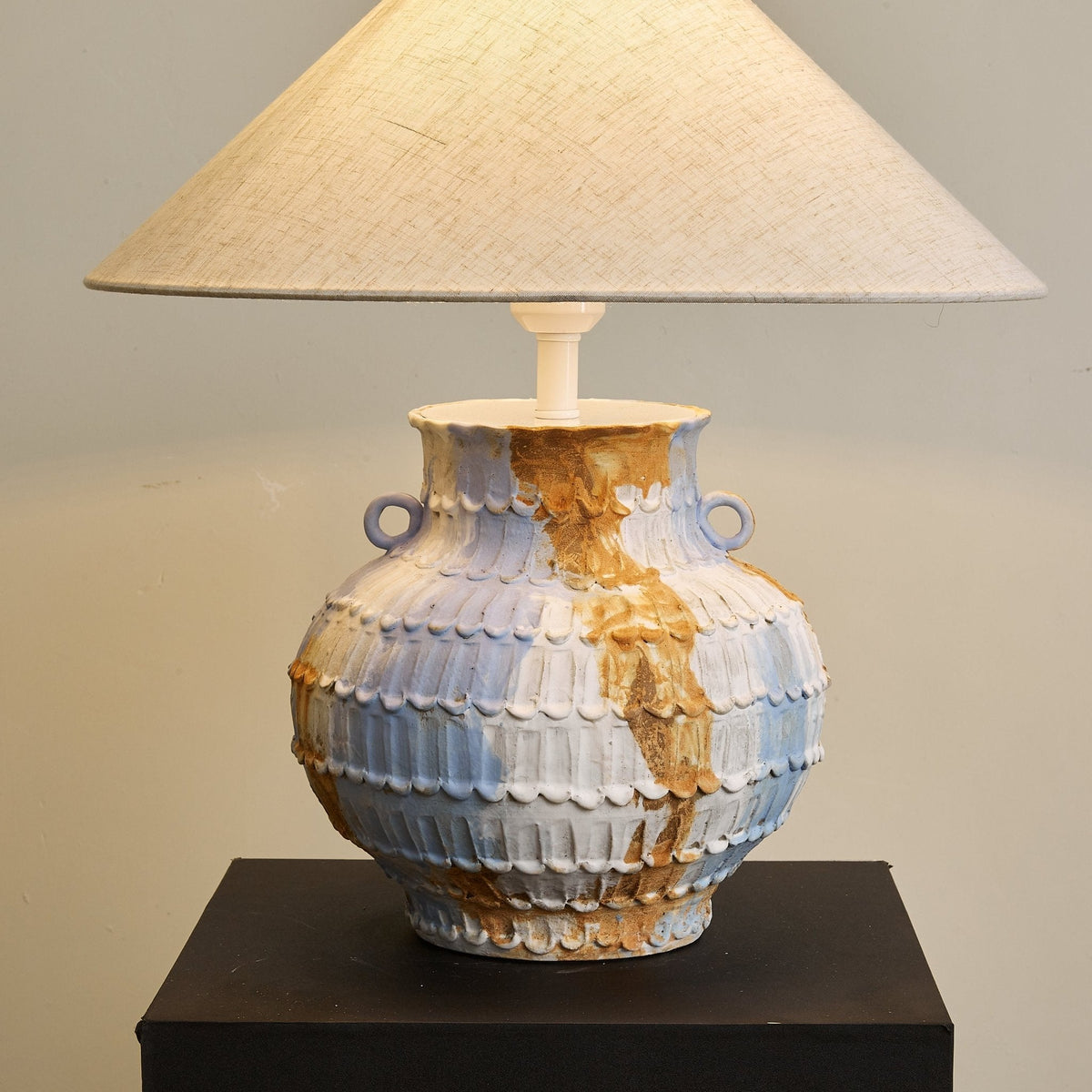 Artisan rustische Keramik-Tischlampe
