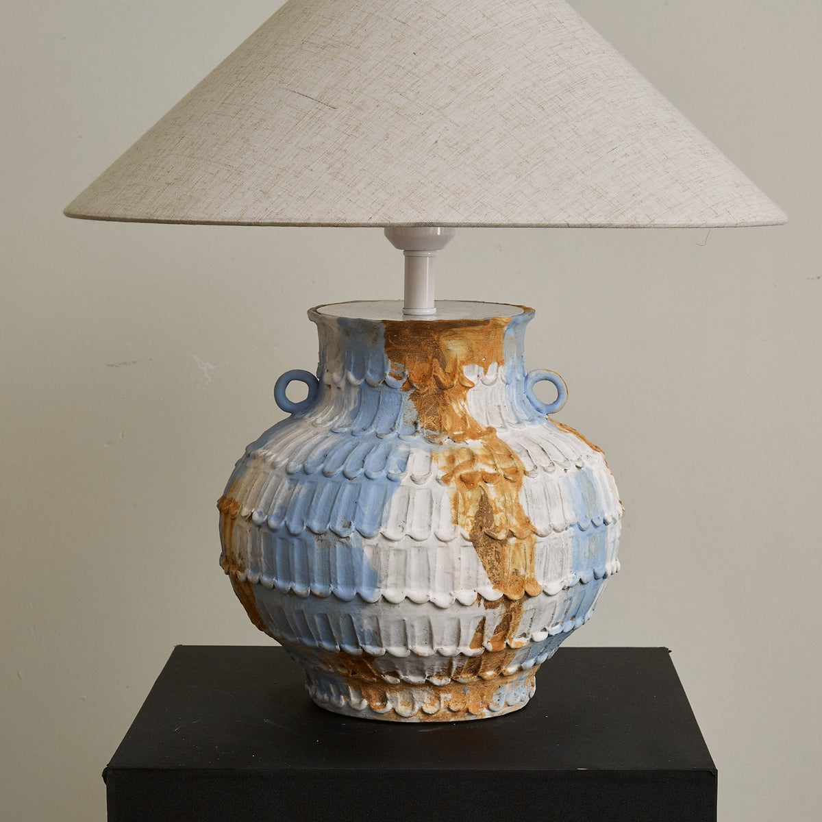 Artisan rustische Keramik-Tischlampe