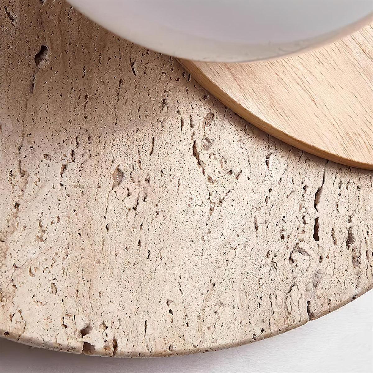 Otale überlappende Scheiben Travertine Wandleuchte mit Stecker