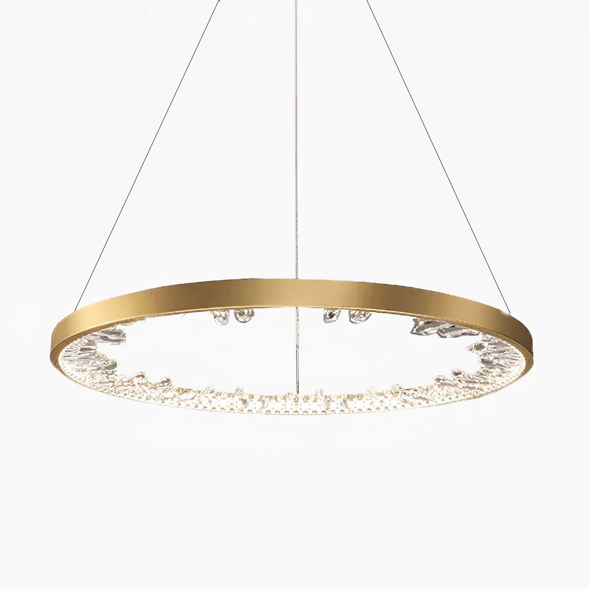 Selorian Kronleuchter Kreis Kristall Gold Ring Elegant