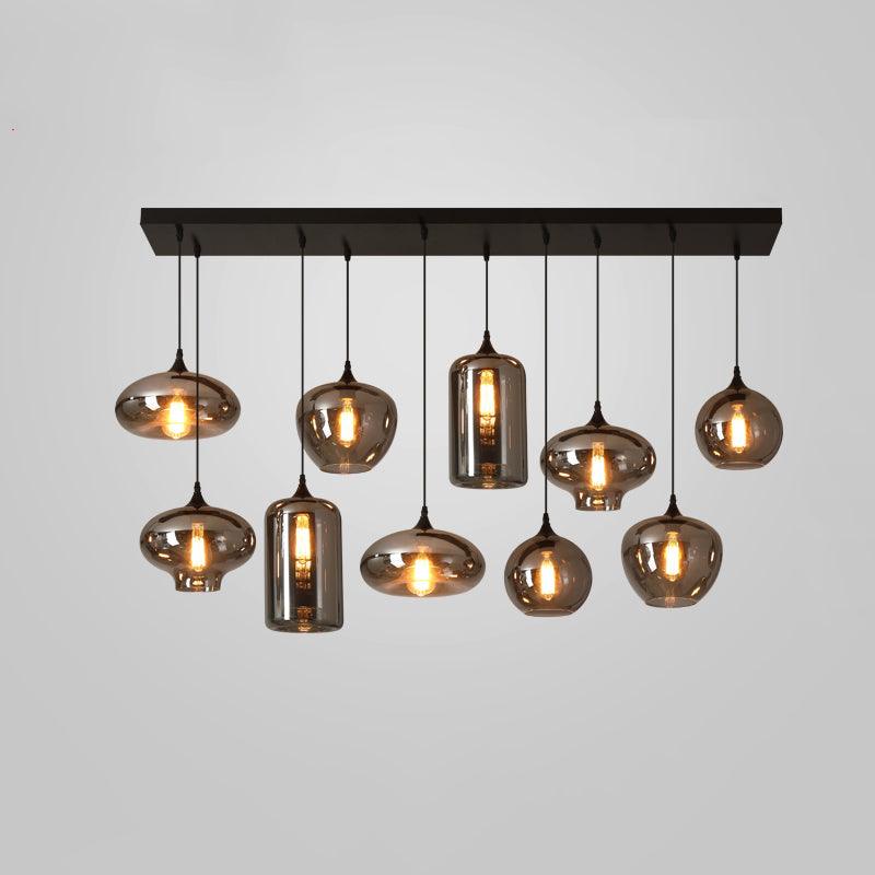 Tevely Pendelleuchte aus Glas im industriellen Chic-Stil