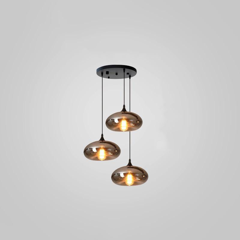 Tevely Pendelleuchte aus Glas im industriellen Chic-Stil