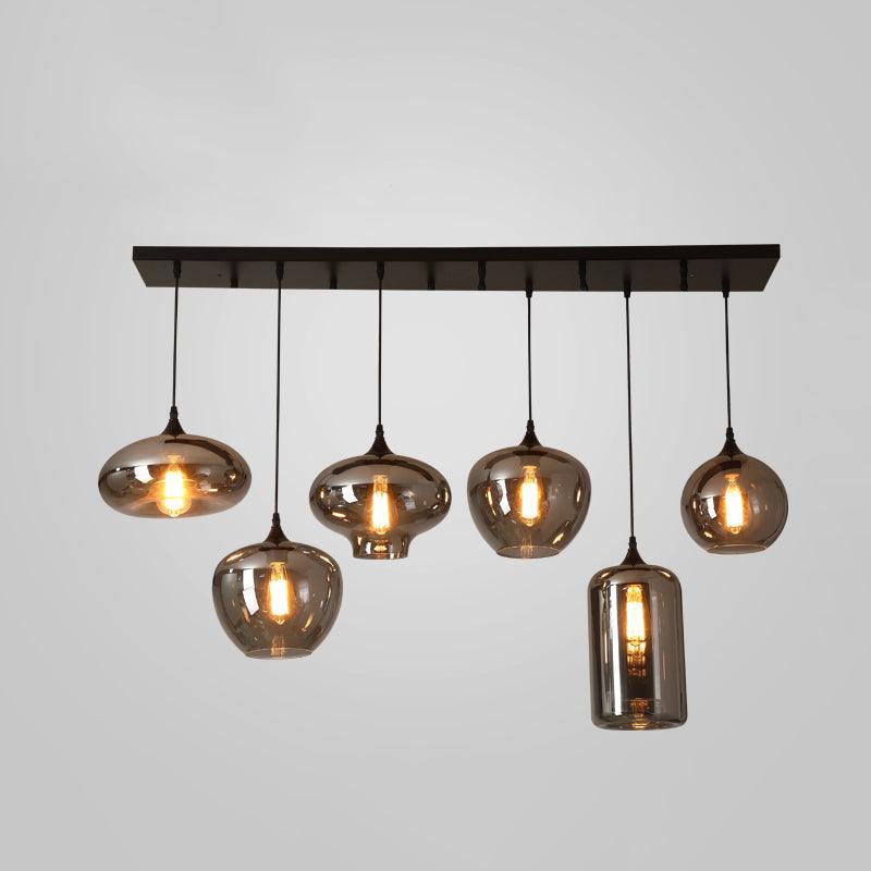 Tevely Pendelleuchte aus Glas im industriellen Chic-Stil