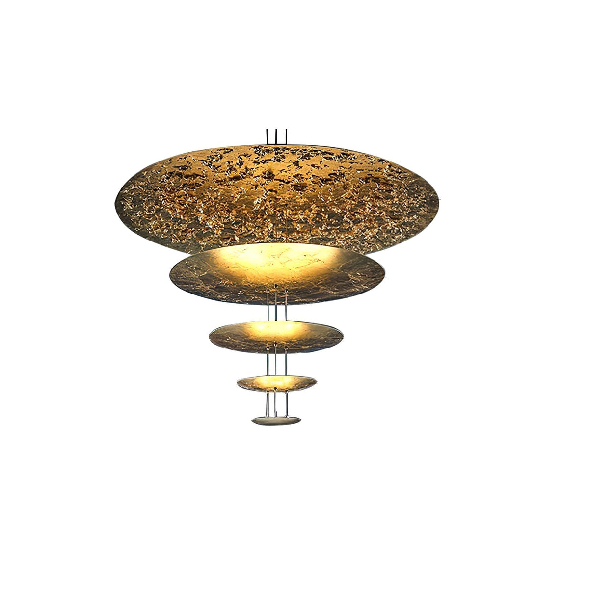 Phelion mehrschichtige Pendelleuchte aus Goldfolie