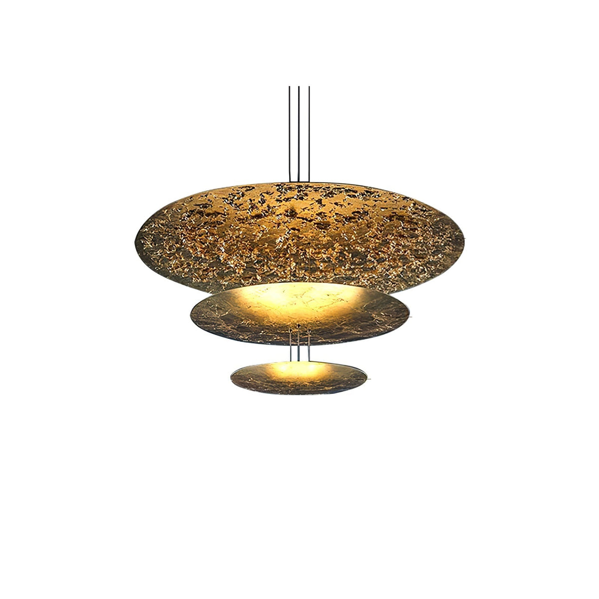 Phelion mehrschichtige Pendelleuchte aus Goldfolie