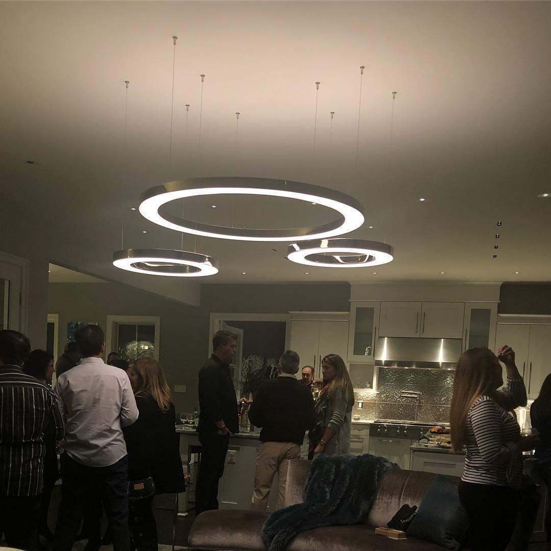 Dexlin Pendelleuchte LED-Ring Gold modern 3-Ring