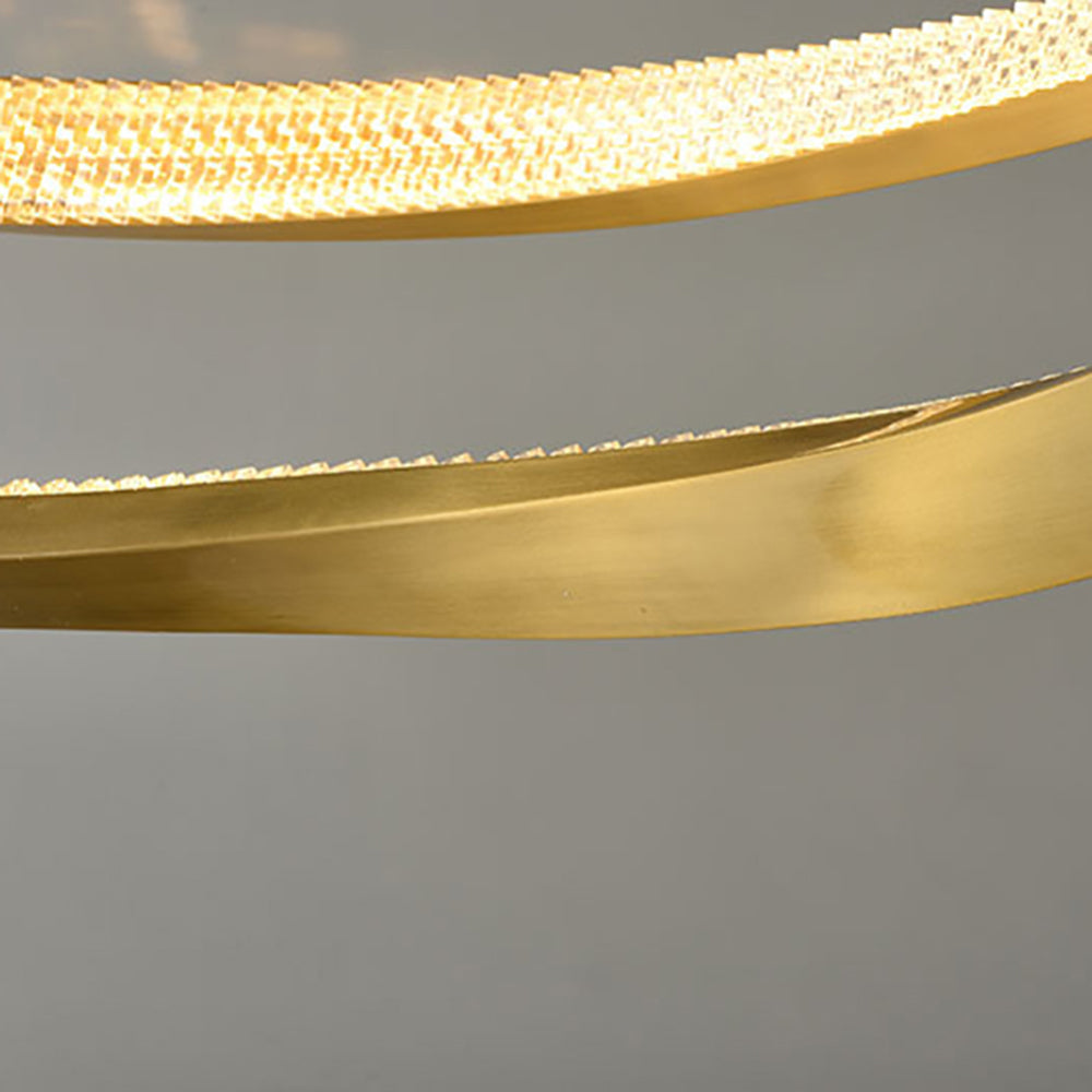 Arisha Modern LED Pendelleuchte Gold Ess/Wohn/Schlafzimmer Metall&Acryl Dimmbar