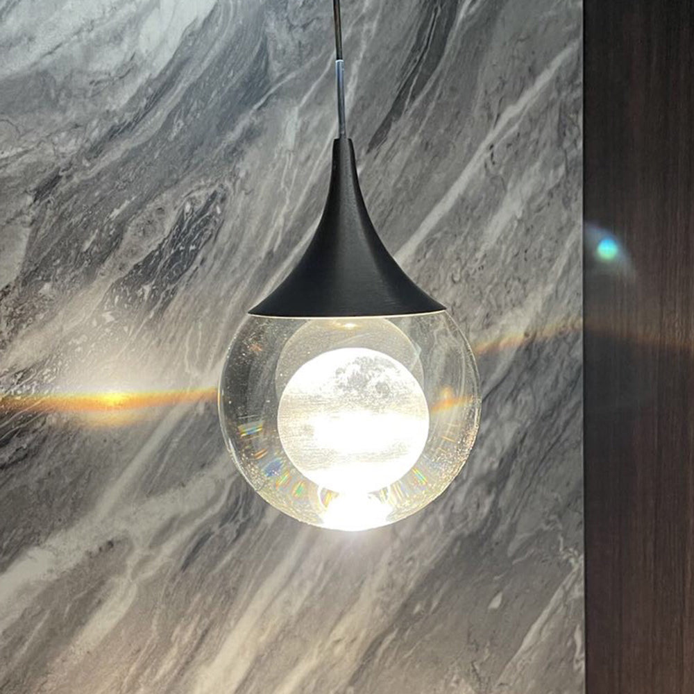 Aria Modern LED Pendelleuchte Schwarz Schlafzimmer/Arbeitszimmer