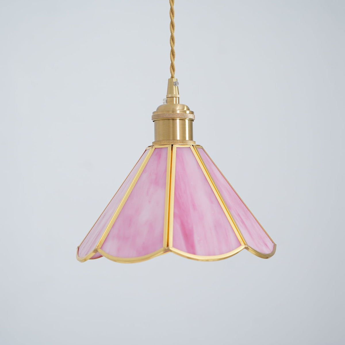 Lione Pink Stained Glas Pendelleuchte