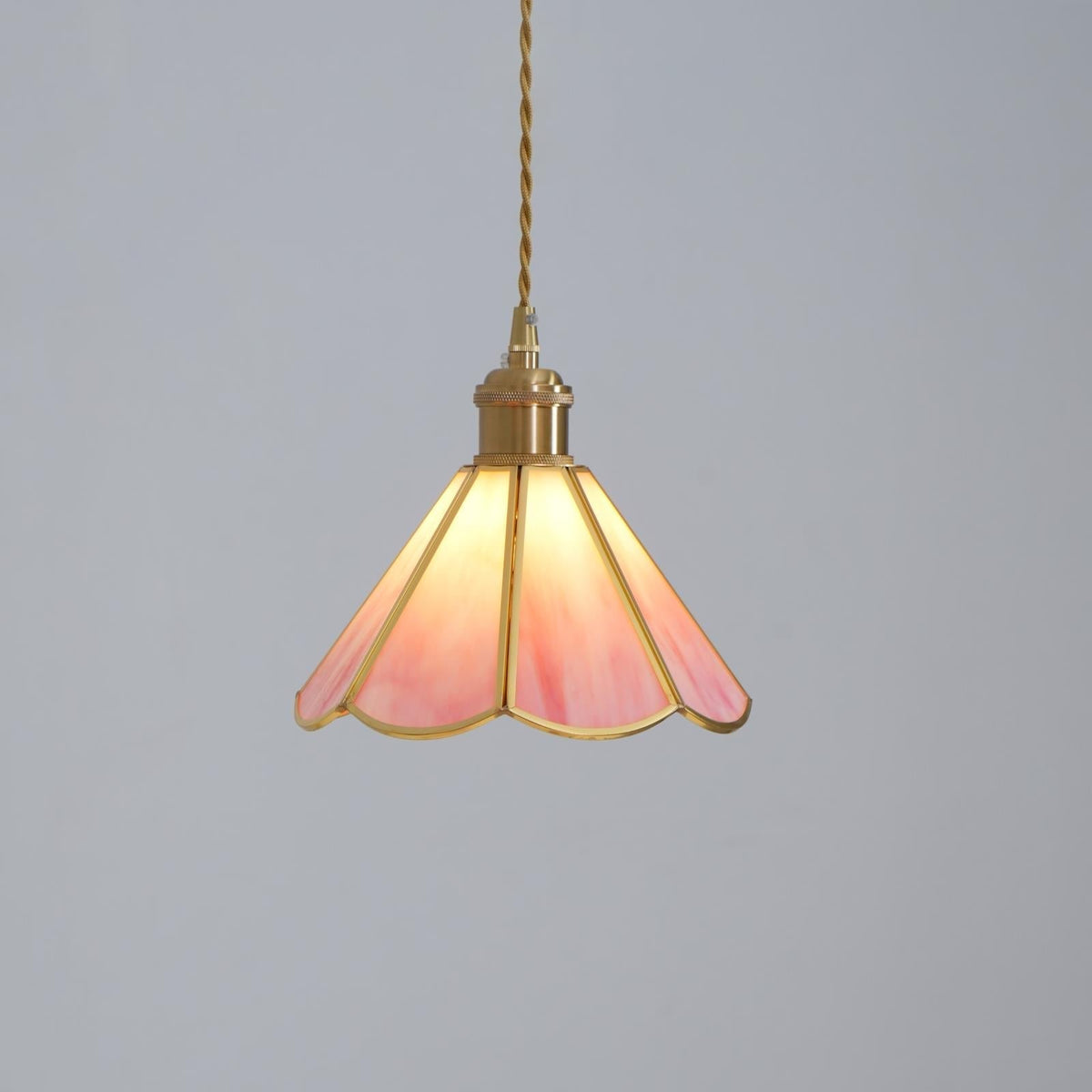 Lione Pink Stained Glas Pendelleuchte